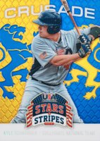 2015 Panini USA Stars & Stripes #63 Kyle Schwarber Crusade Blue Baseball Card