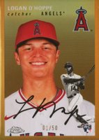 2023 Topps Chrome Platinum Anniversary #158 Logan O'Hoppe Gold Refractor Baseball Card