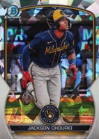 2023 Bowman Chrome Prospects #BCP76 Jackson Chourio Atomic Refractor Baseball Card