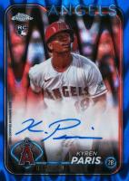 2024 Topps Chrome Rookie Autographs #RAKP Kyren Paris Blue Raywave Refractor Baseball Card