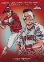 2024 Topps Chrome Update MLB Illustrations #5 Mike Trout Baseball Card