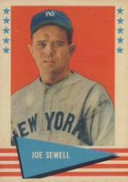 1961 Fleer #76 Joe Sewell Baseball Card