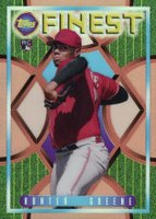 2022 Topps Finest Flashbacks #119 Hunter Greene Rose Gold Refractor Baseball Card