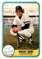 1981 Fleer #80 Bucky Dent Baseball Card