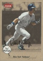 2002 Fleer Greats # Don Mattingly Autographed Baseball Card