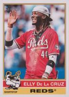 2025 Topps Heritage #263 Elly de La Cruz Image Variation Baseball Card