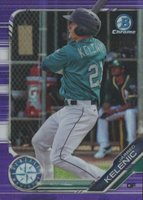 2019 Bowman Draft #BDC2 Jarred Kelenic Chrome-Purple Refractor Baseball Card