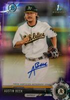 2017 Bowman Draft Chrome Draft Picks Autographs  #CDAAB  Austin Beck Purple Refractor Baseball Card