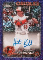 2024 Topps Chrome Rookie Autographs #RAHK Heston Kjerstad Purple Speckle Refractor Baseball Card