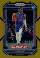 2022 Panini Prizm Monopoly #26 Jaden Ivey Gold Prizm Basketball Card