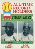 1979 Topps #415 All Time Stolen Bases Leader Baseball Card