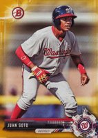 2017 Bowman Draft #BD162 Juan Soto Gold Baseball Card
