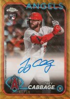 2024 Topps Chrome Rookie Autographs #RATCA Trey Cabbage Gold Wave Refractor Baseball Card