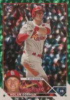 2023 Topps #16 Nolan Gorman Green Foil Baseball Card