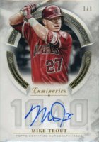 2018 Topps Luminaries Hit Kings Autograph #HKMT Mike Trout Black 1/1 Baseball Card