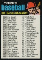 1971 Topps #619w 6th Series Checklist (644-752) Wavy line on helmet brim Baseball Card