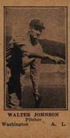 1925 Strip Card # Walter Johnson Pitcher Baseball Card