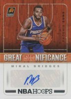 2018 Panini Hoops Great Significance Autographs #GS-MBR Mikal Bridges Basketball Card