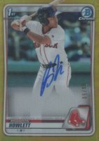 2020 Bowman Chrome Prospect Autographs #CPABH Brandon Howlett Gold Refractor Baseball Card