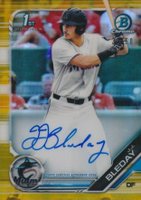 2019 Bowman Draft Chrome Draft Picks Autograph #CDAJJB J.J. Bleday Gold Refractor Baseball Card