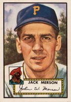 1952 Topps #375 Jack Merson Baseball Card