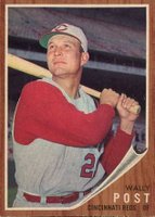 1962 Topps #148 Wally Post Baseball Card