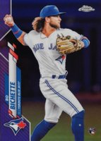 2020 Topps Chrome #150 Bo Bichette Purple Refractor Baseball Card