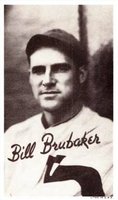 1936 Goudey Premiums-Type 1-Wide Pen # Bill Brubaker Portrait Baseball Card