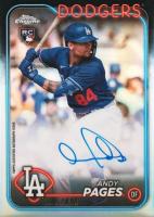 2024 Topps Chrome Update Chrome Baseball Update Series Autographs #RAAP Andy Pages Refractor Baseball Card