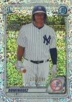 2020 Bowman Chrome Prospects #BCP8 Jasson Dominguez Speckle Refractor Baseball Card