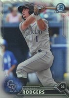 2016 Bowman Draft  #BDC150 Brendan Rodgers Chrome-Refractor Baseball Card