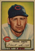 1952 Topps #179g Frank Smith Gray back Baseball Card