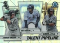 2020 Bowman Chrome Talent Pipeline Trios #TPCWS Andrew Vaughn/Luis Robert/Micker Adolfo Baseball Card