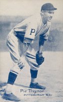 1926 Exhibit Postcard backs (1926-1929) # Pie Traynor Baseball Card