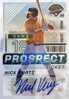 2024 Panini Prospect Edition Prospect Ticket #143 Nick Kurtz Signature-Silver Baseball Card