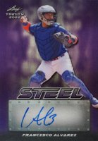 2022 Leaf Trinity Steel Autographs #TSFA1 Francisco Alvarez Purple Baseball Card