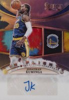 2022 Panini Select in Flight Signatures #IFSJKM Jonathan Kuminga Tie-Dye Basketball Card