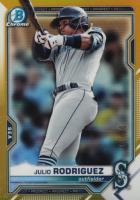 2021 Bowman Chrome Prospects #BCP231 Julio Rodriguez Gold Refractor Baseball Card