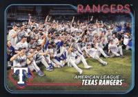 2024 Topps #498 Texas Rangers Black Baseball Card