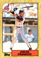 1987 Topps Tiffany #160 Julio Franco Baseball Card