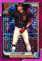 2024 Bowman Mega Box Chrome #69 Jung-Hoo Lee Fuchsia Refractor Baseball Card