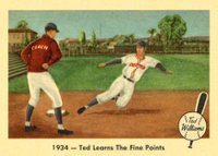 1959 Fleer Ted Williams #4 1934- Ted Learns The Fine Points Baseball Card