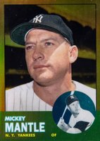 2011 Topps Mantle Factory Set #200 Mickey Mantle 1963-Chrome Gold Refractor Baseball Card