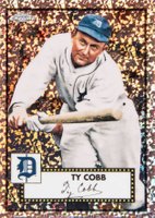 2021 Topps Chrome Platinum Anniversary #611 Ty Cobb Rose Gold Mini Diamond Refractor Baseball Card