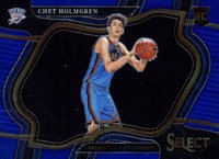 2022 Panini Select #296 Chet Holmgren Blue Basketball Card