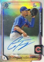 2015 Bowman Chrome Autograph Prospect #GT Gleyber Torres Refractor Baseball Card