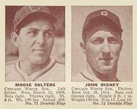 1941 Double Play #71/72 Solters/Rigney Baseball Card