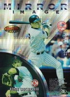 1997 Bowman's Best Mirror Image #MI1 Barry Larkin/Derek Jeter/Hiram Bocachica/Nomar Garciaparra Atomic Refractor Baseball Card