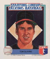 1988 Starting Line Up Talking Baseball Team Set # Tom Glavine Baseball Card