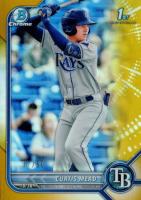 2022 Bowman Chrome Prospects #BCP10 Curtis Mead Gold Refractor Baseball Card